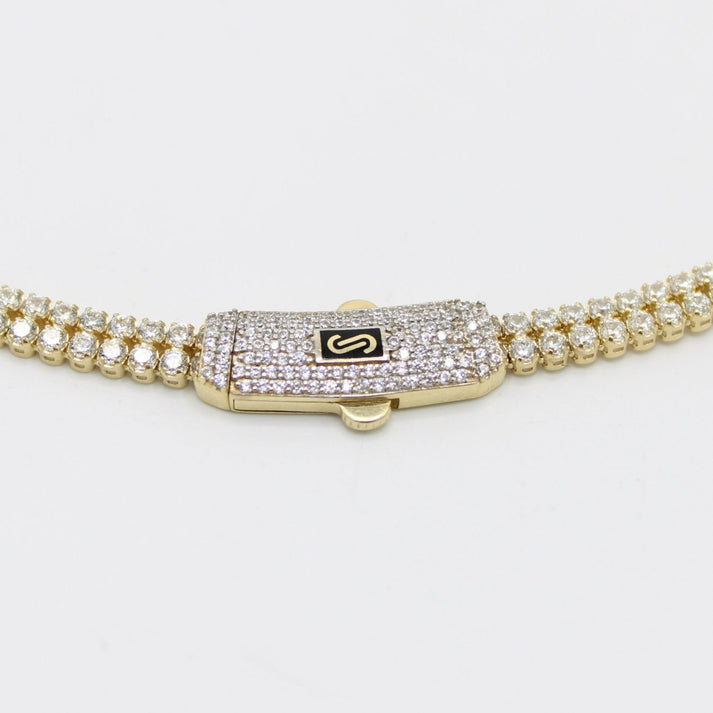 14K Monaco Choker Full Cz 4.1mm - 16”