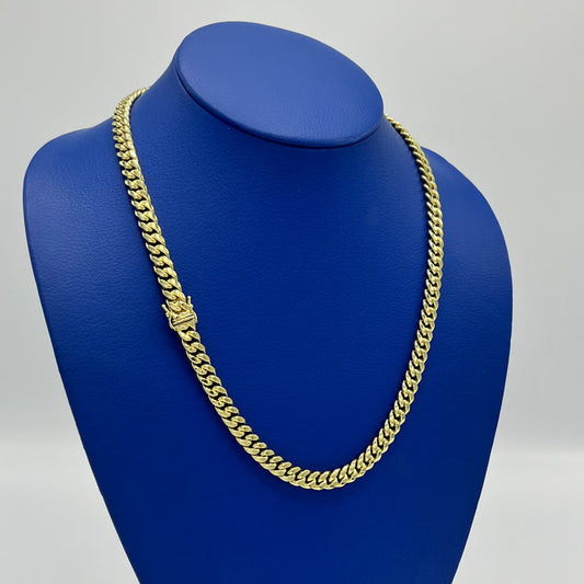 14K Miami Hollow Cuban Chain 7.7mm - 22”