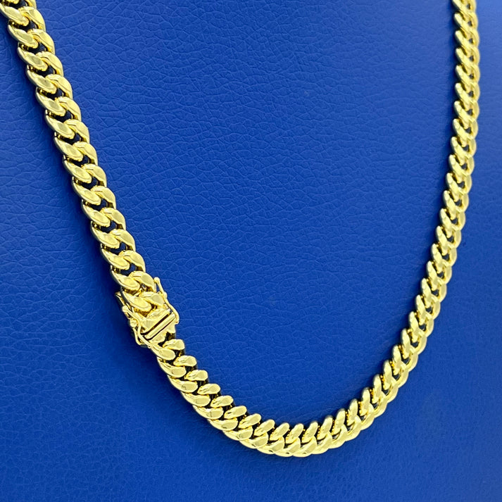 14K Miami Hollow Cuban Chain 7.7mm - 22”