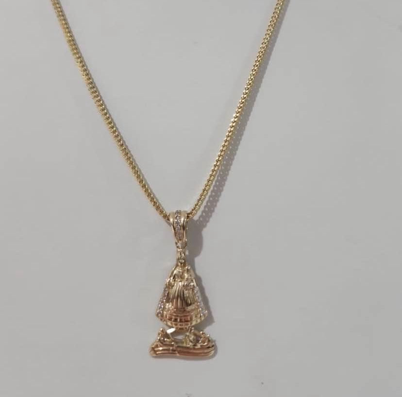 Franco Chain with Pendant - 10K Gold