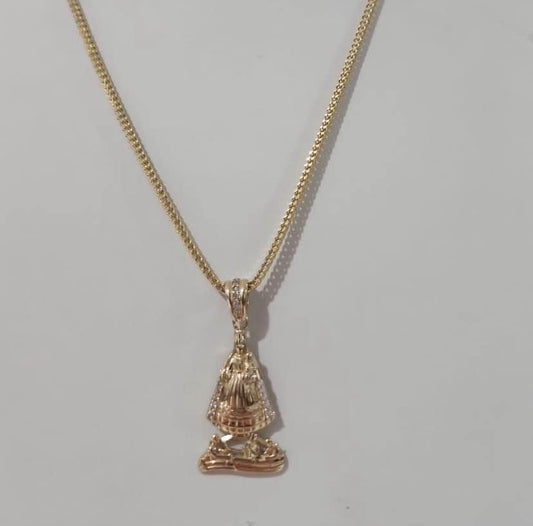 Franco Chain with Pendant - 10K Gold
